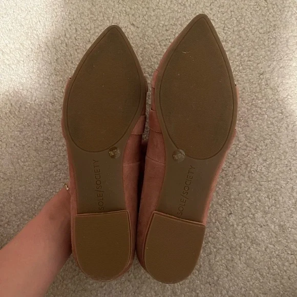 Rhinestone Mauve Flats - Picture 3 of 11